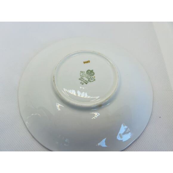 Aynsley Bone China Corset Tea cup & Saucer Green Gold Filigree Baroque Design - Picture 8 of 10